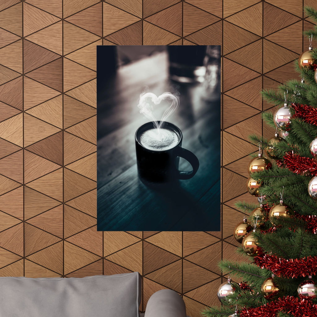 Coffee Love Poster Print - Cozy Cafe Aesthetic Art