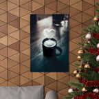 Coffee Love Poster Print - Cozy Cafe Aesthetic Art
