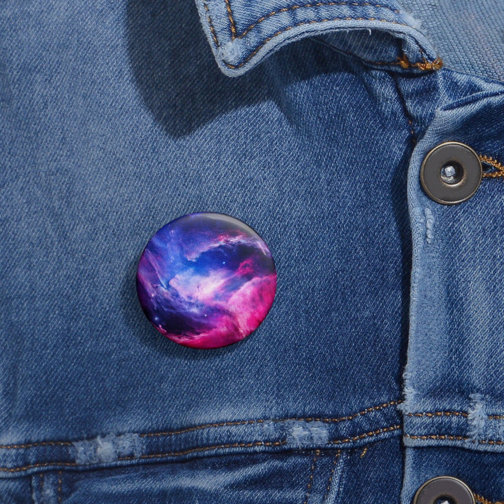 Light Nebula Pin - Cosmic Cloud Space Art Button