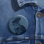 Grey Tabby Kitten Pin - Cute Cat Art Button