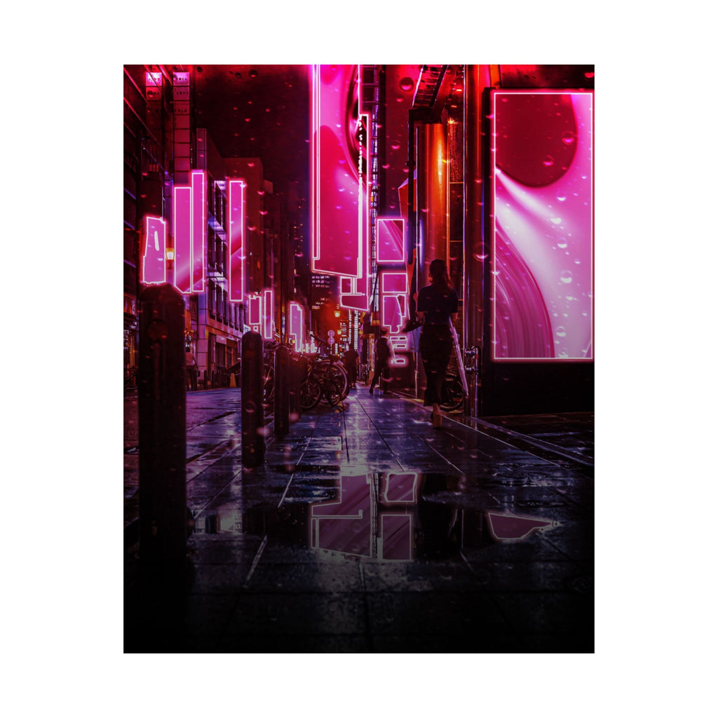 Japanese City Punk FX.3 Poster - Neon Tokyo Night Art Print