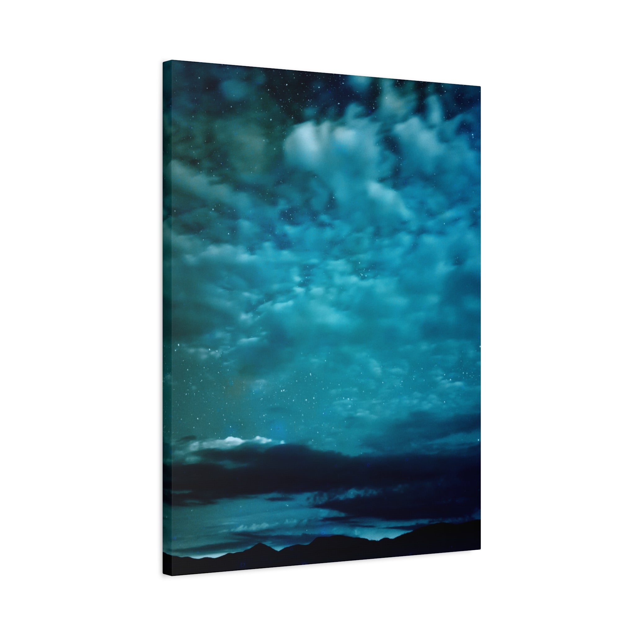 Serene Blue Sunrise Canvas Wall Art - Peaceful Misty Lake Decor