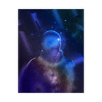 Figure in Space Poster - Cosmic Silhouette Art Print