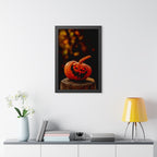 Spooky Pumpkin Framed Vertical Poster - Halloween Decor for Home & Office - Premium Quality Print