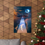 Space Lizards Poster - Lizard Ufo Art Print