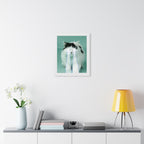 Laser Cat Framed Poster - Funny Sci-Fi Space Feline Wall Art