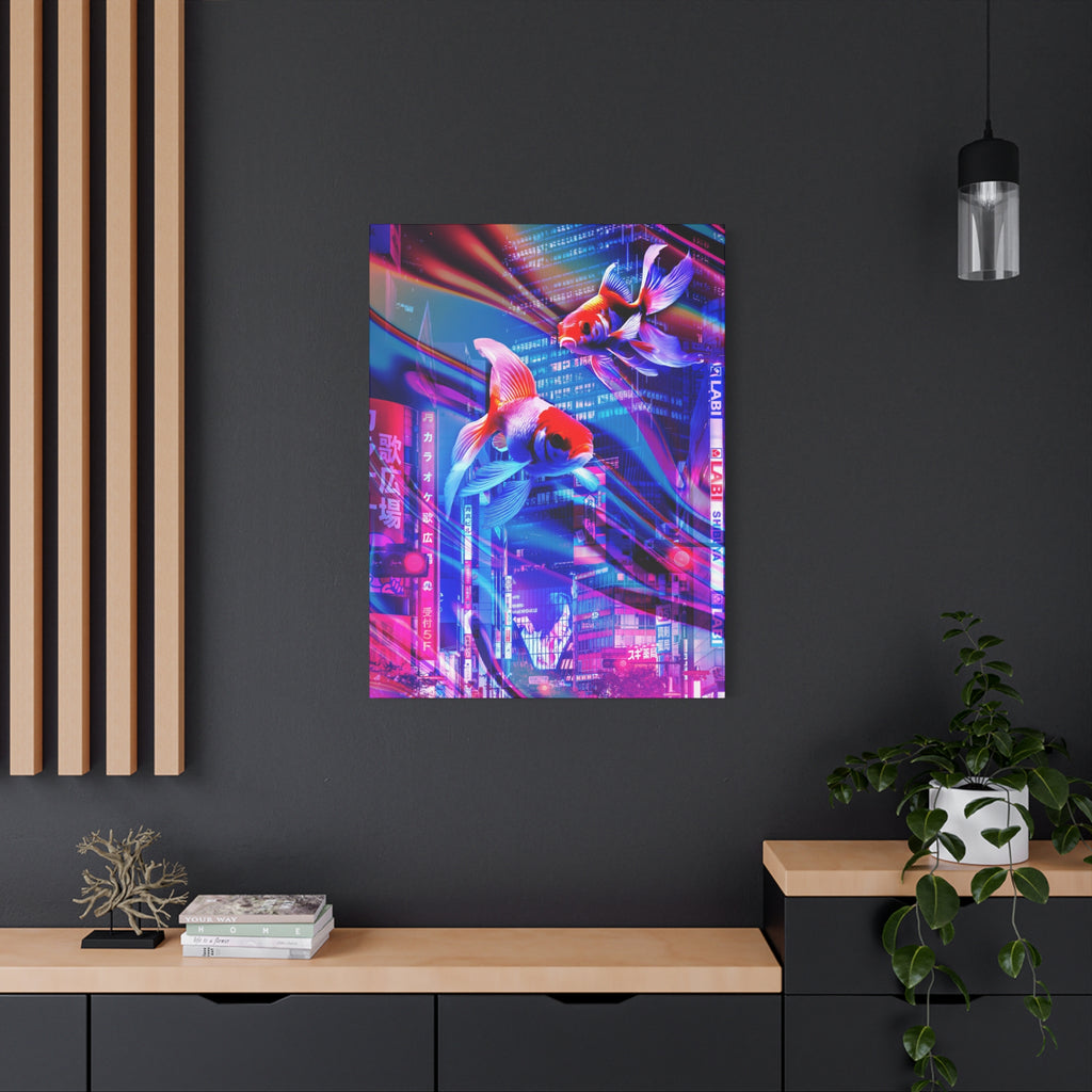 Japanese City Punk Special Edition Canvas Wall Art - Neon Japan Street