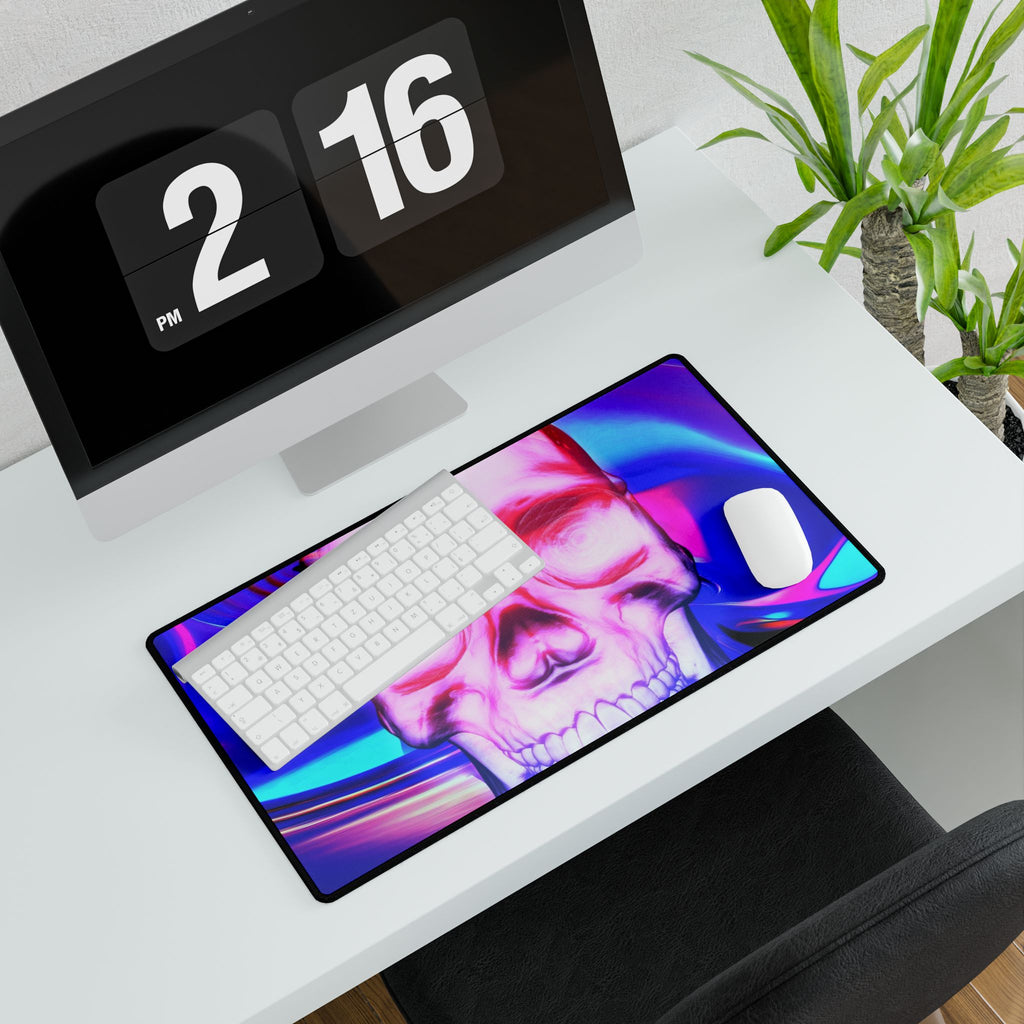 Free Your Mind Mouse Pad - Psychedelic Skull Desk Mat