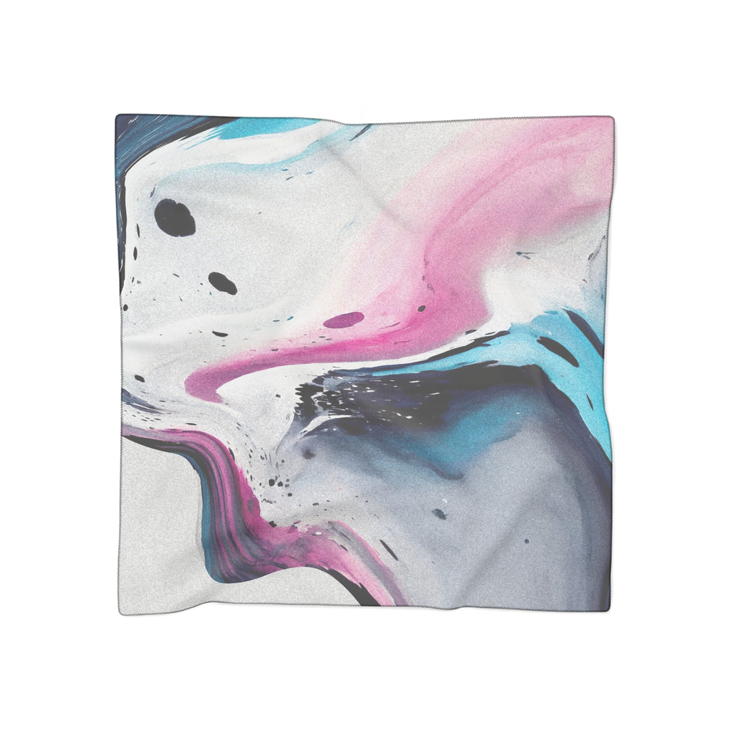 Liquid Dream Scarf - Swirling Mix Pink Blue Shawl