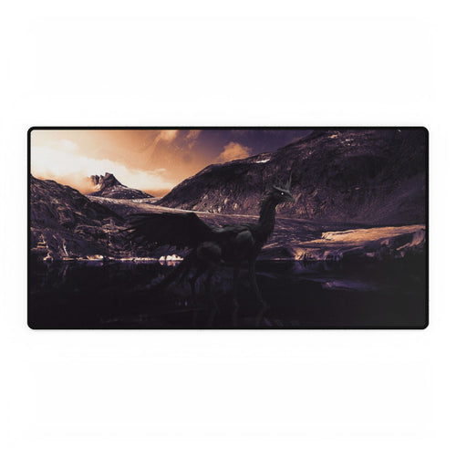 Baby Winged Dragon Mouse Pad - Fantasy Landscape Desk Mat