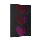 Three Hearts Level One Retro Gamer Canvas Art | Minimalist 8-Bit Pixel Love Wall Decor