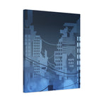 City Lights Canvas Wall Art - Neon Cyberpunk Cityscape Decor