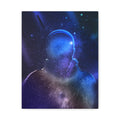 Figure in Space Canvas Wall Art - Cosmic Silhouette Decor