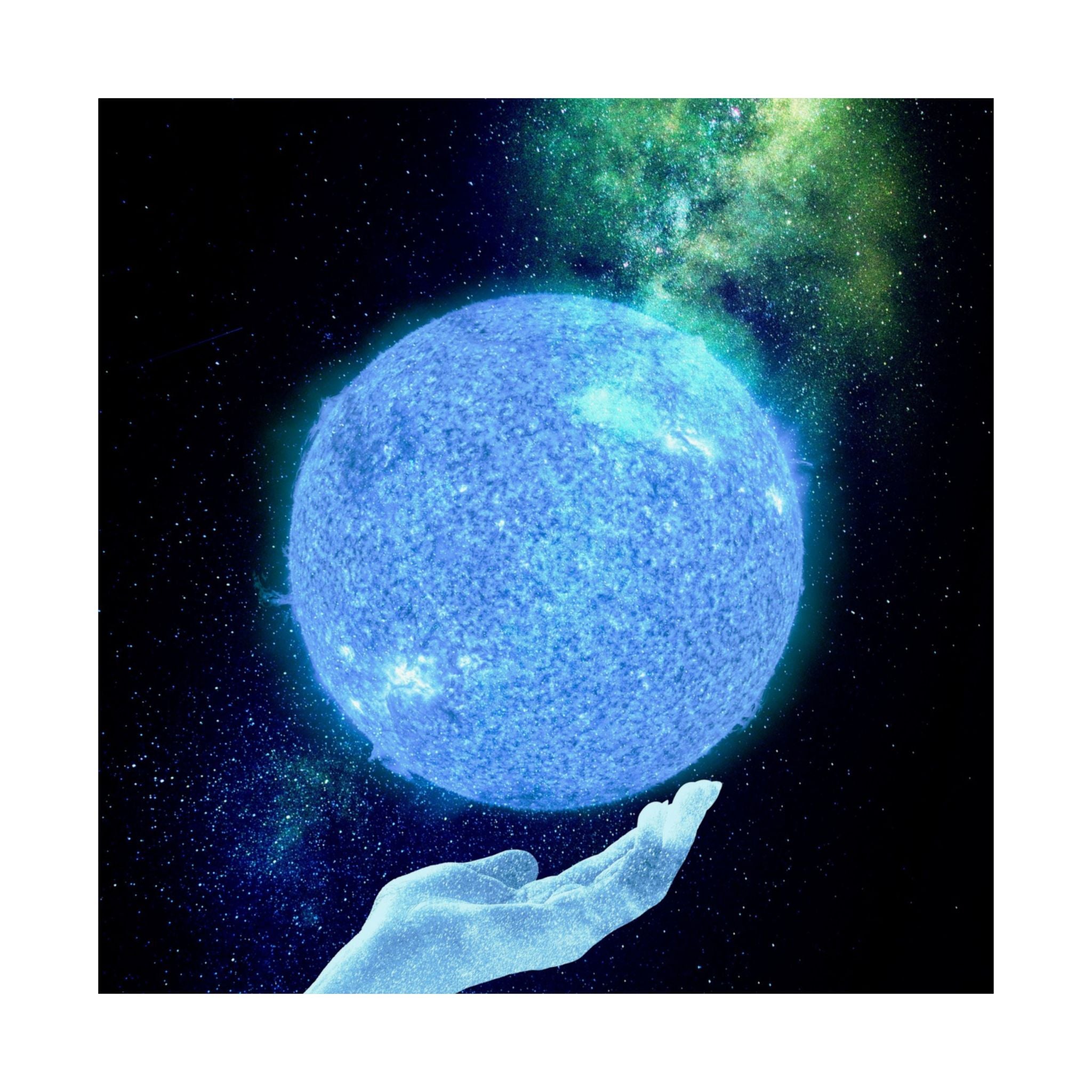 Solar Hand Poster - Abstract Spiritual Cosmic Art Print