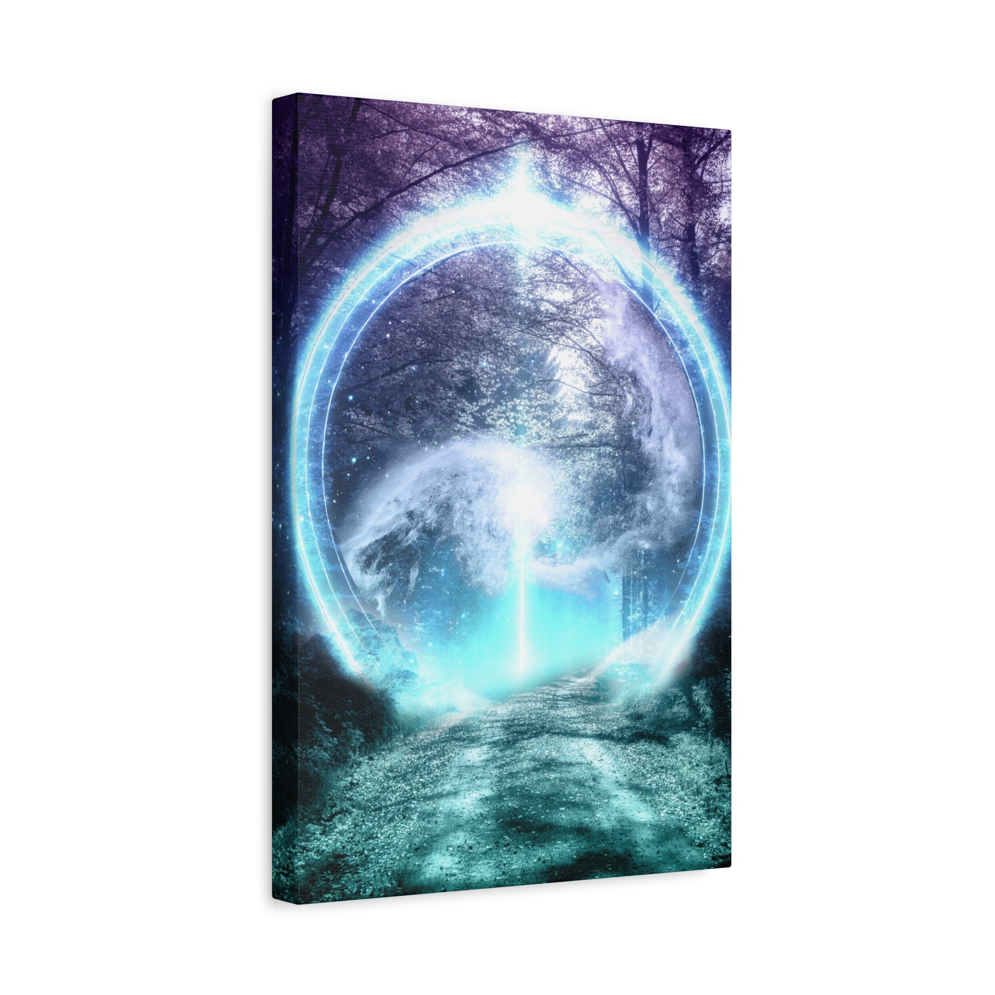 Lost Forest Magic Portal Canvas Wall Art - Mystical Fantasy Forest Decor