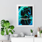 Grunge Paint Blast Framed Poster - Splatter Astronaut Wall Art