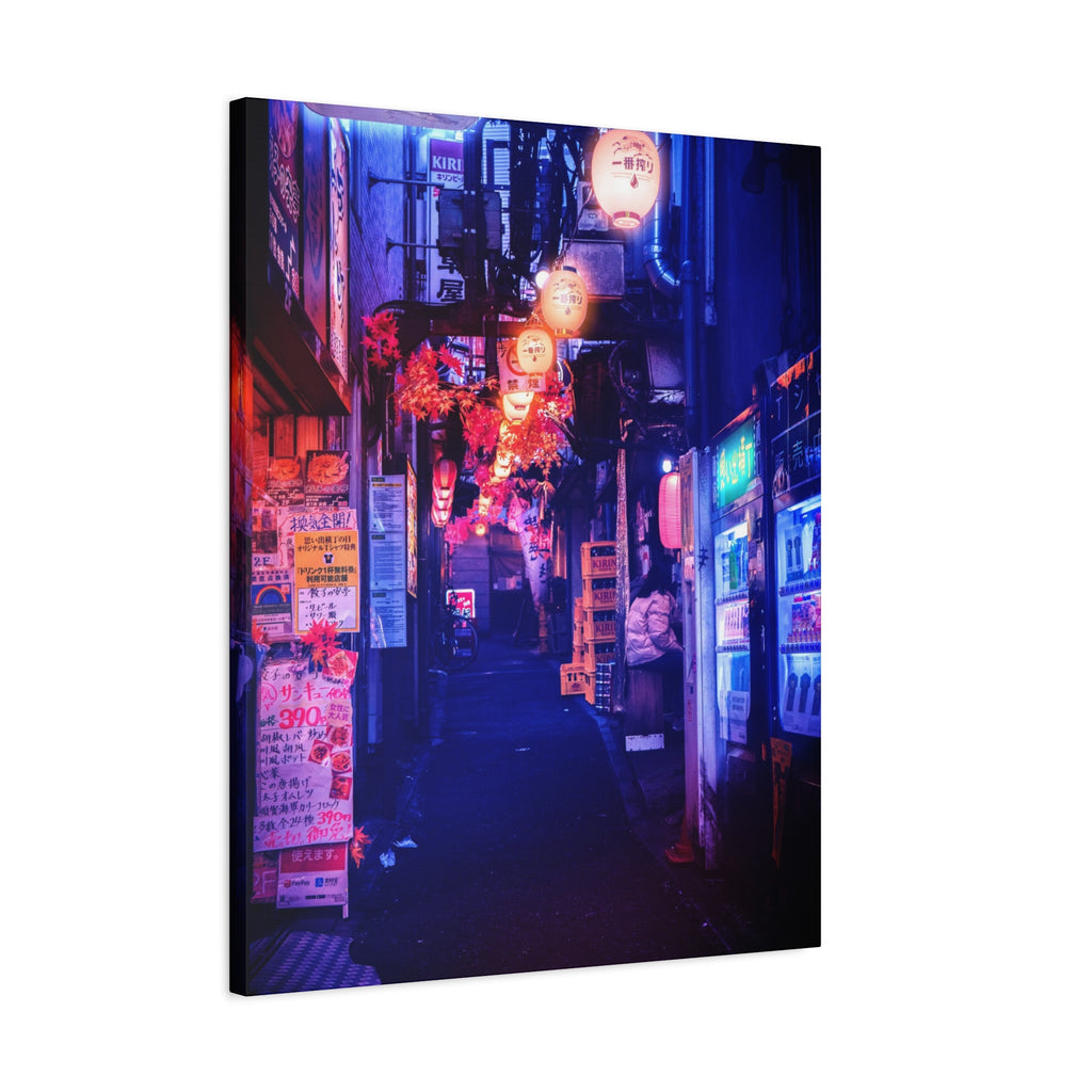Japanese City Punk FX Canvas Wall Art - Cyberpunk Street Decor