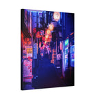 Japanese City Punk FX Canvas Wall Art - Cyberpunk Street Decor