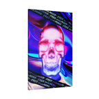 Free Your Mind Canvas Wall Art - Psychedelic Skull Portrait Decor