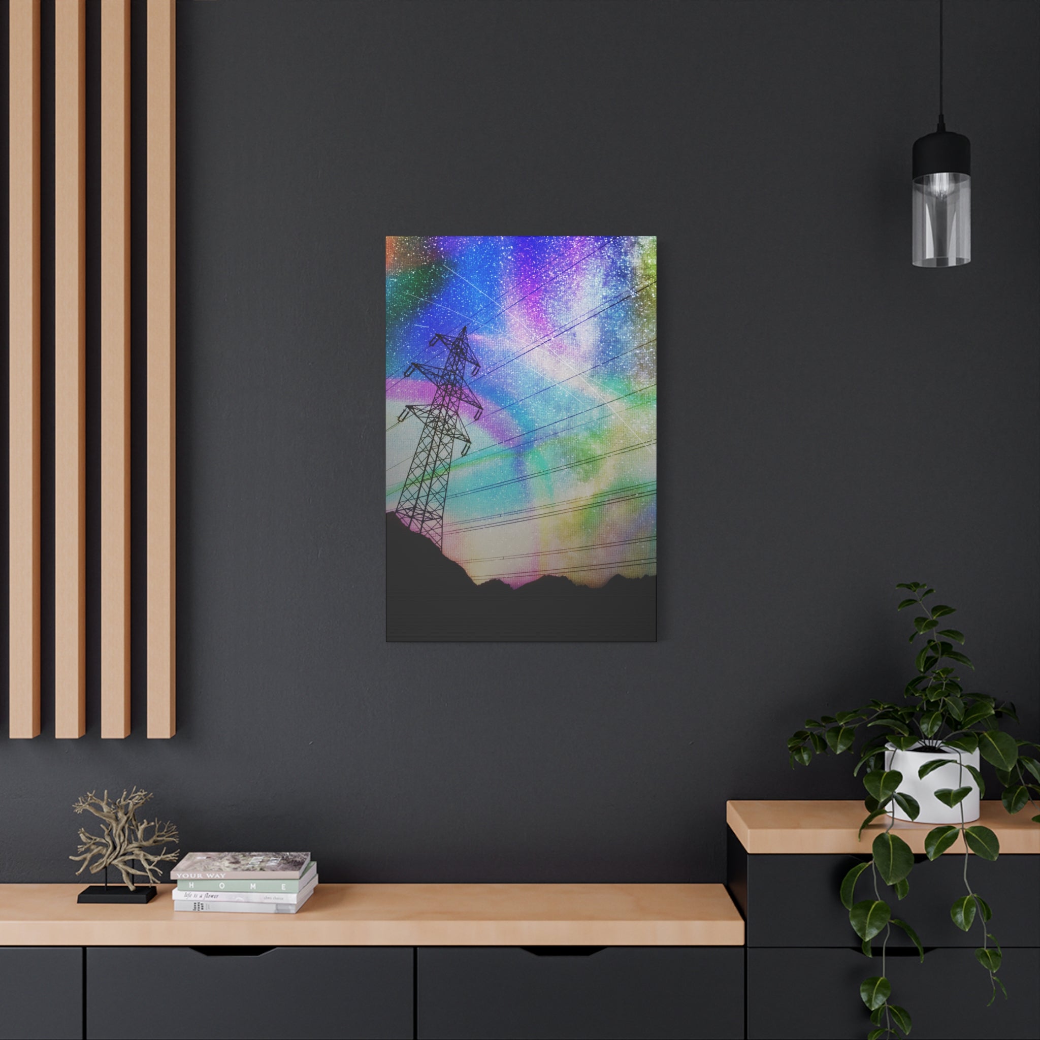 Solar Storm Canvas Wall Art - Vibrant Abstract Nebula Decor