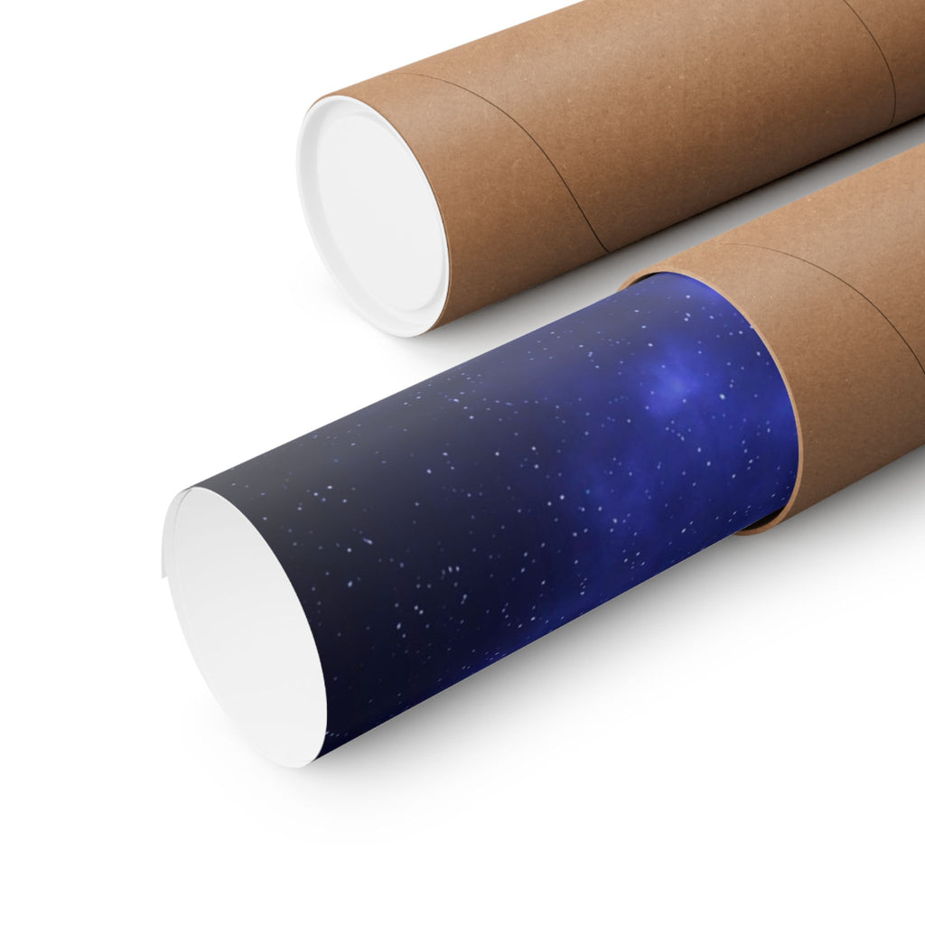 Cosmic Frosted City Skyline Poster Print - Galactic Cityscape