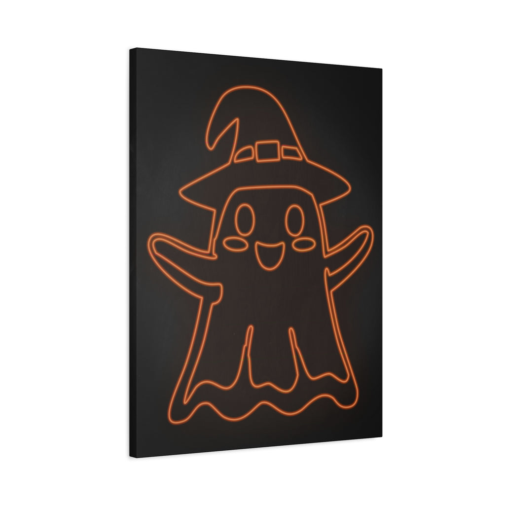Cute Ghost Canvas Wall Art - Halloween Kids Room Decor