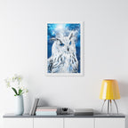 Frost Owl Poster - Ethereal Winter Woodland Art Print