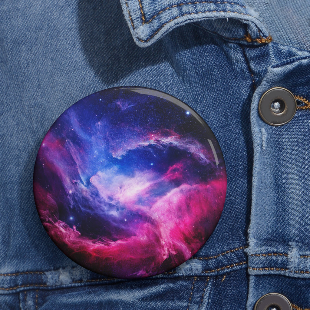 Light Nebula Pin - Cosmic Cloud Space Art Button