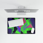 90s Paranoia Gaming Mouse Pad - Vaporwave Neon Desk Mat