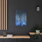 City Lights Canvas Wall Art - Neon Cyberpunk Cityscape Decor