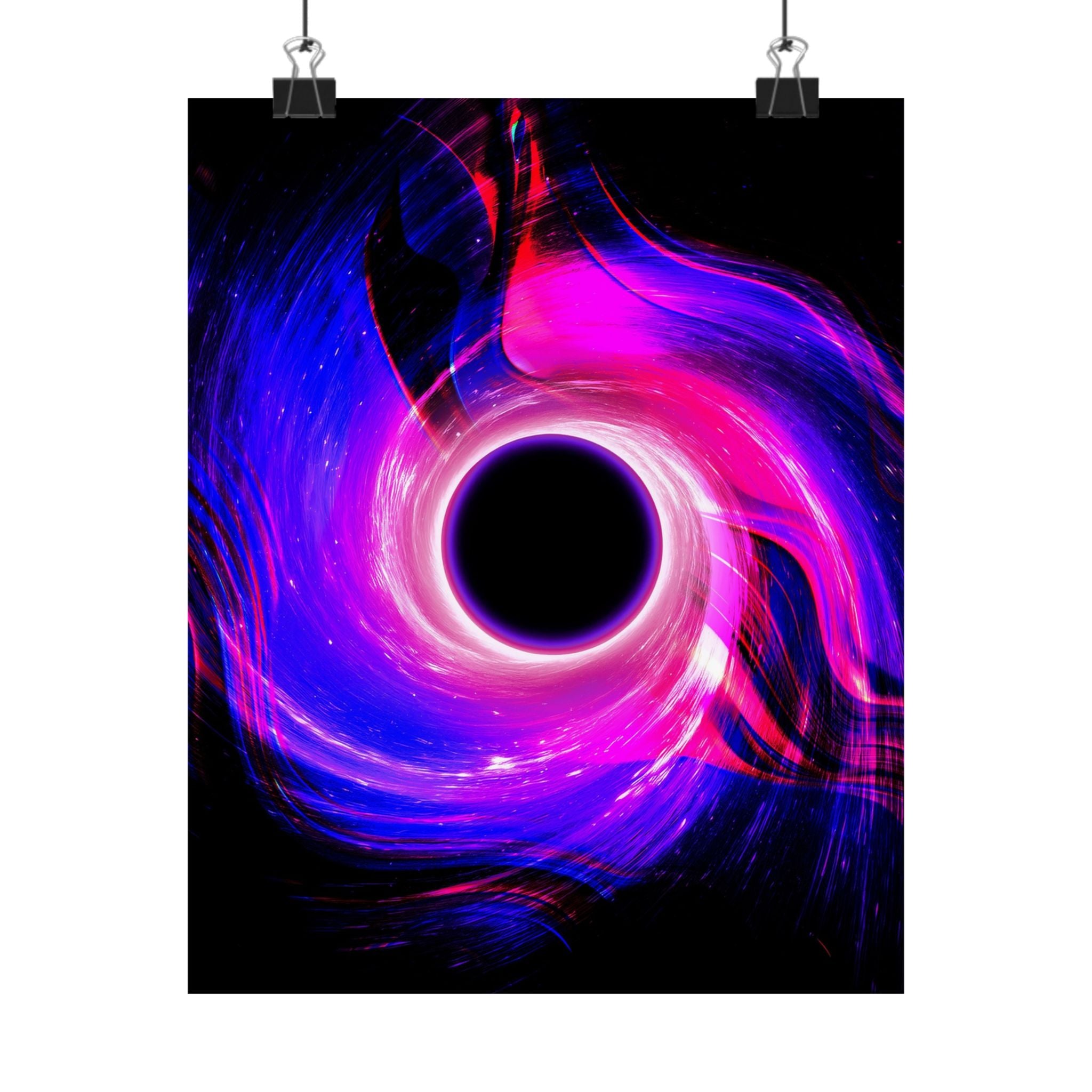 Purple Pink Wormhole Poster - Special Edition Cosmic Vortex Art