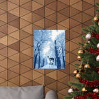 Cosmic Deer Poster - Celestial Animal Art Print