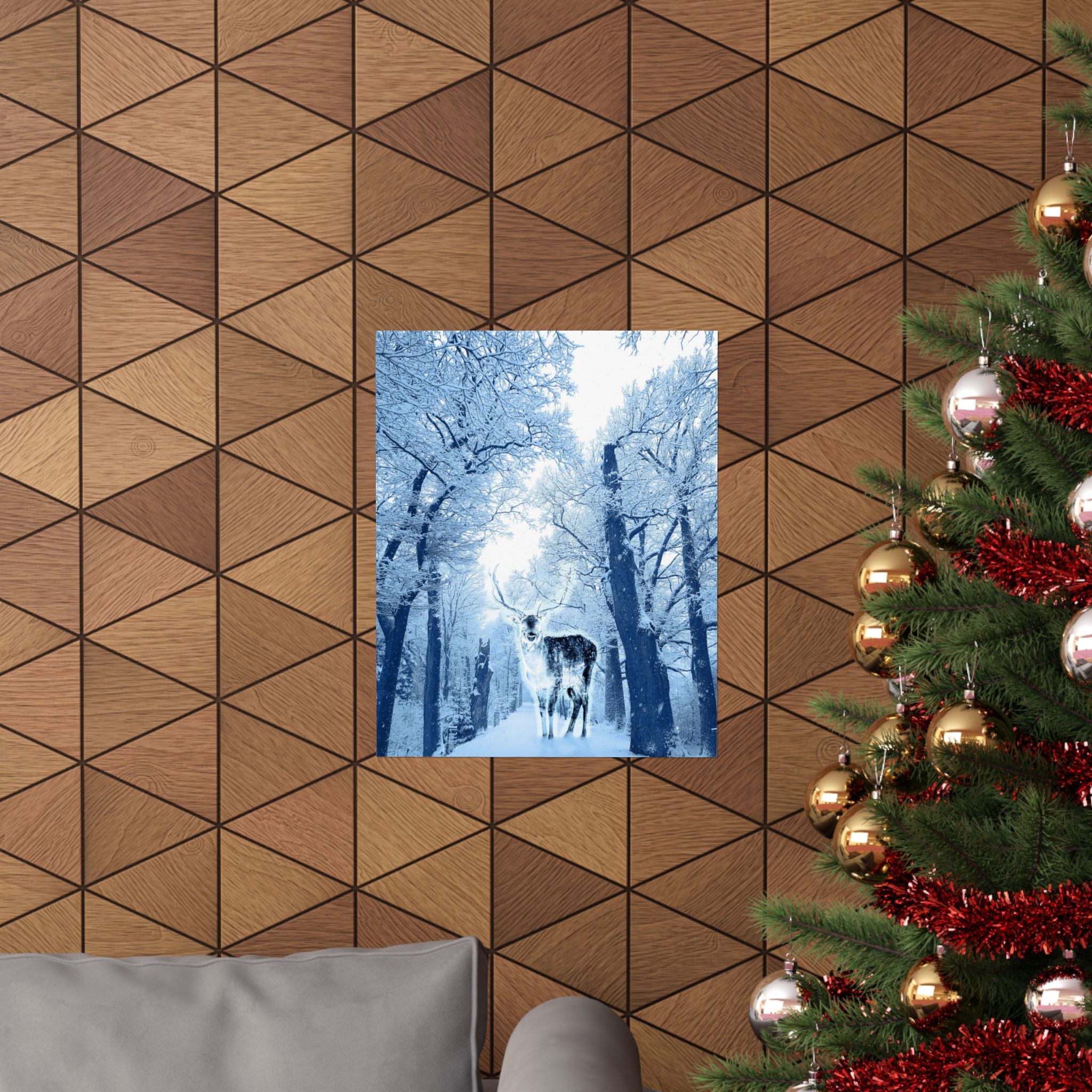Cosmic Deer Poster - Celestial Animal Art Print