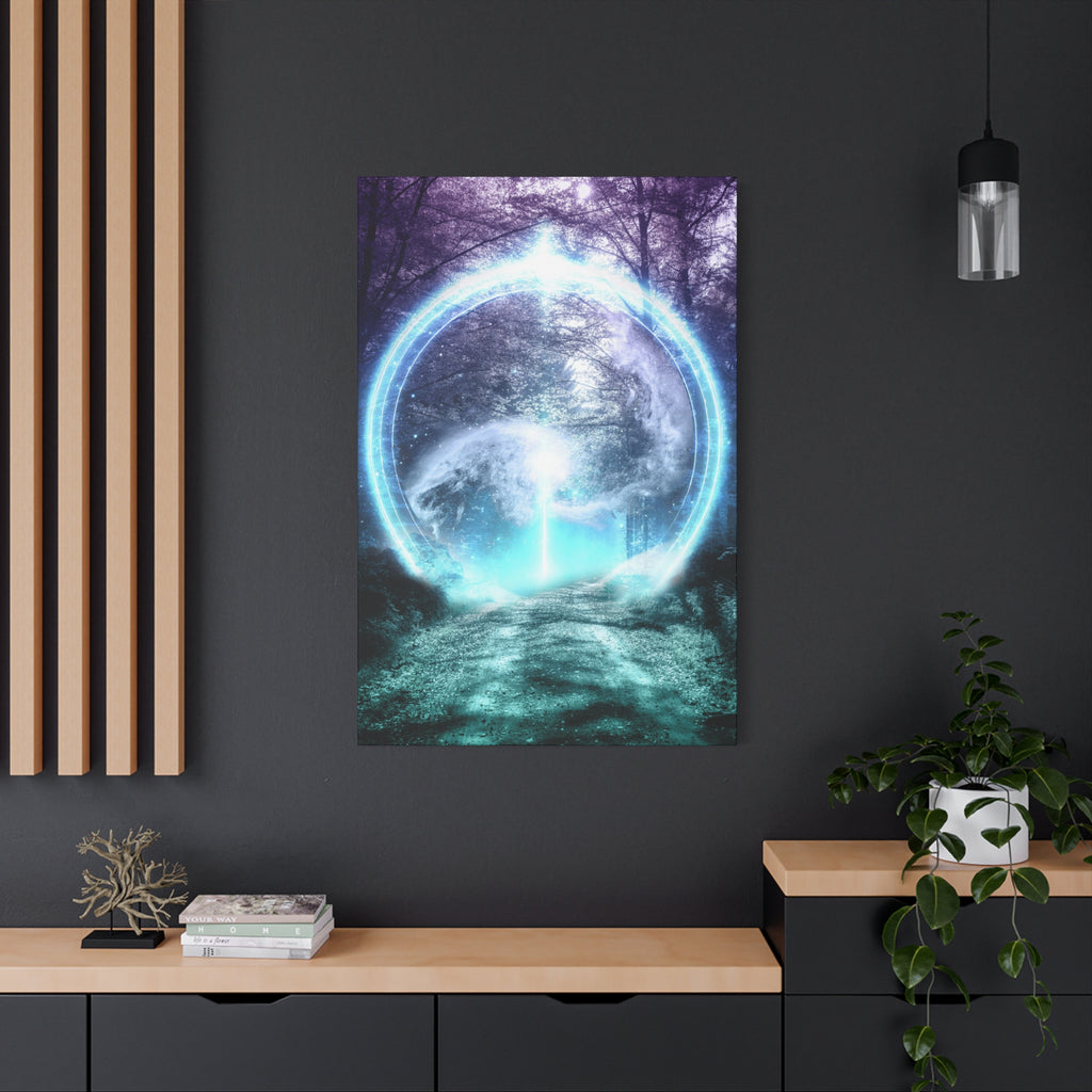 Lost Forest Magic Portal Canvas Wall Art - Mystical Fantasy Forest Decor