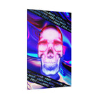 Free Your Mind Psychedelic Skull Canvas Art - Trippy Skeleton Decor
