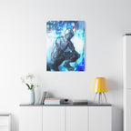 Robot Man Canvas Wall Art - Cyberpunk Android Dystopian Decor