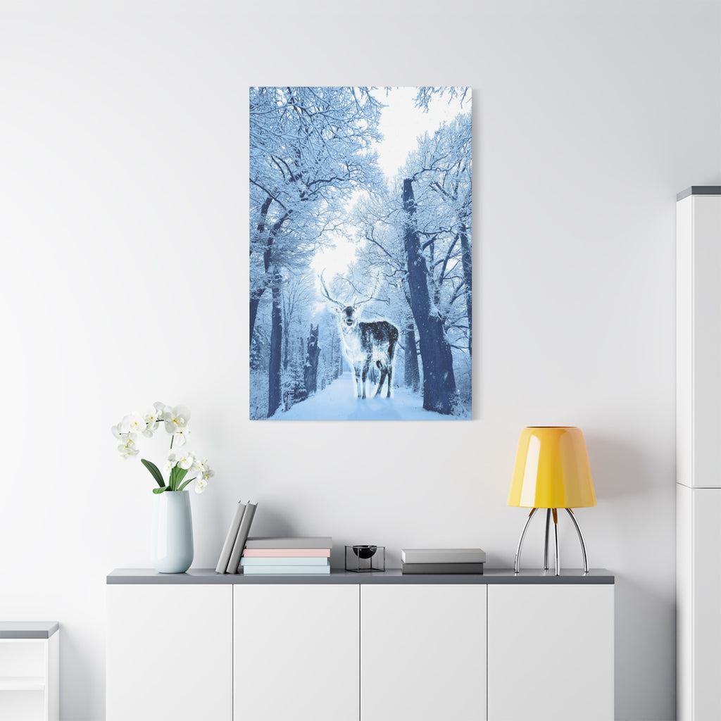Cosmic Deer Canvas Wall Art - Celestial Animal Decor