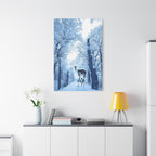Cosmic Deer Canvas Wall Art - Celestial Animal Decor