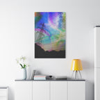 Solar Storm Canvas Wall Art - Vibrant Abstract Nebula Decor