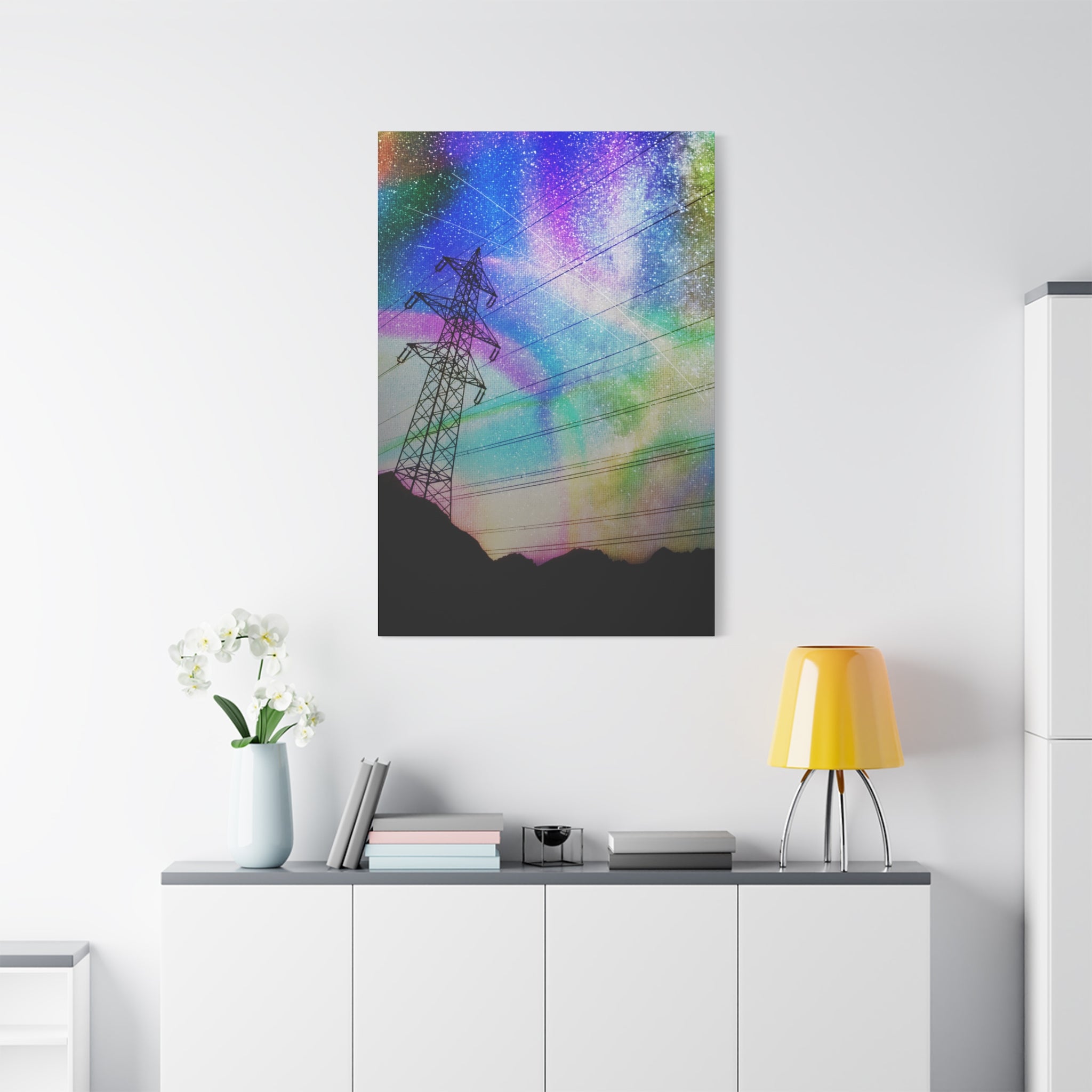 Solar Storm Canvas Wall Art - Vibrant Abstract Nebula Decor