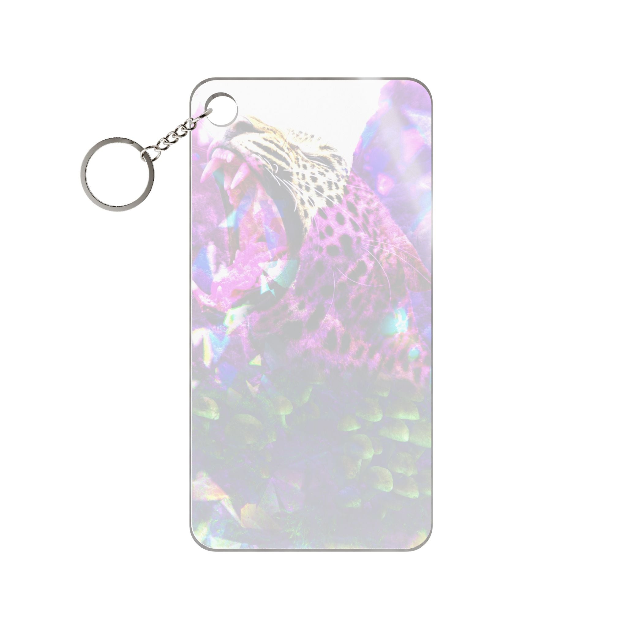 Trippy Cheetah Acrylic Charm Keychain