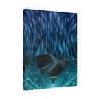 Cyber Wave Escape Canvas Print - Retro Futurism Vaporwave Decor