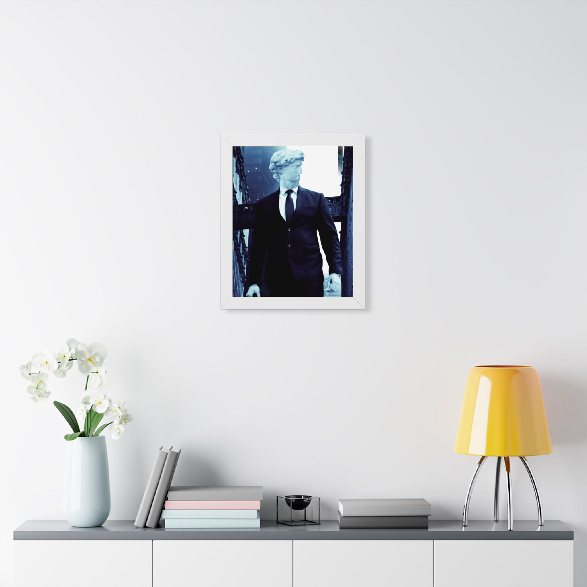 Statue Man Framed Vertical Poster | Premium Matte Art for Home or Office | Perfect Gift for Art Lovers | Modern Design