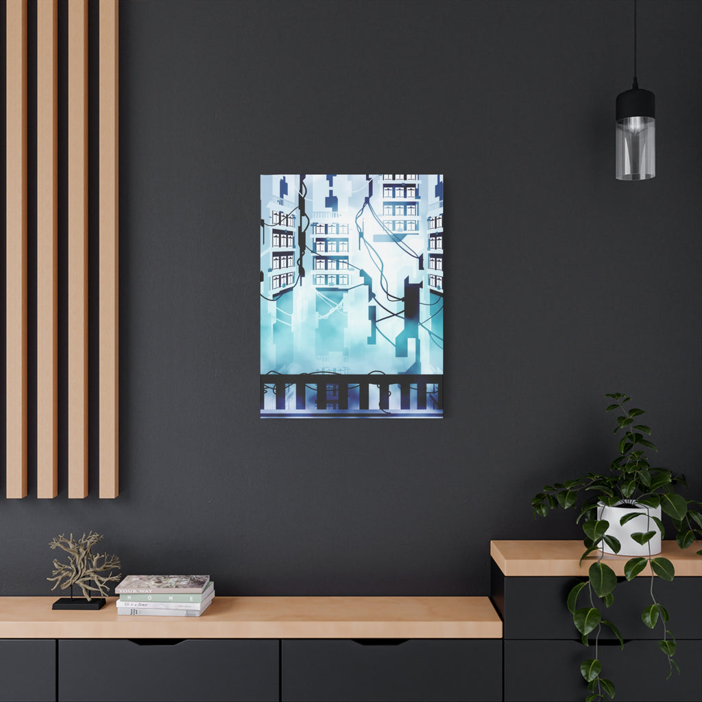 Memory Chamber Canvas Wall Art - Futuristic Sci-Fi Interior Decor