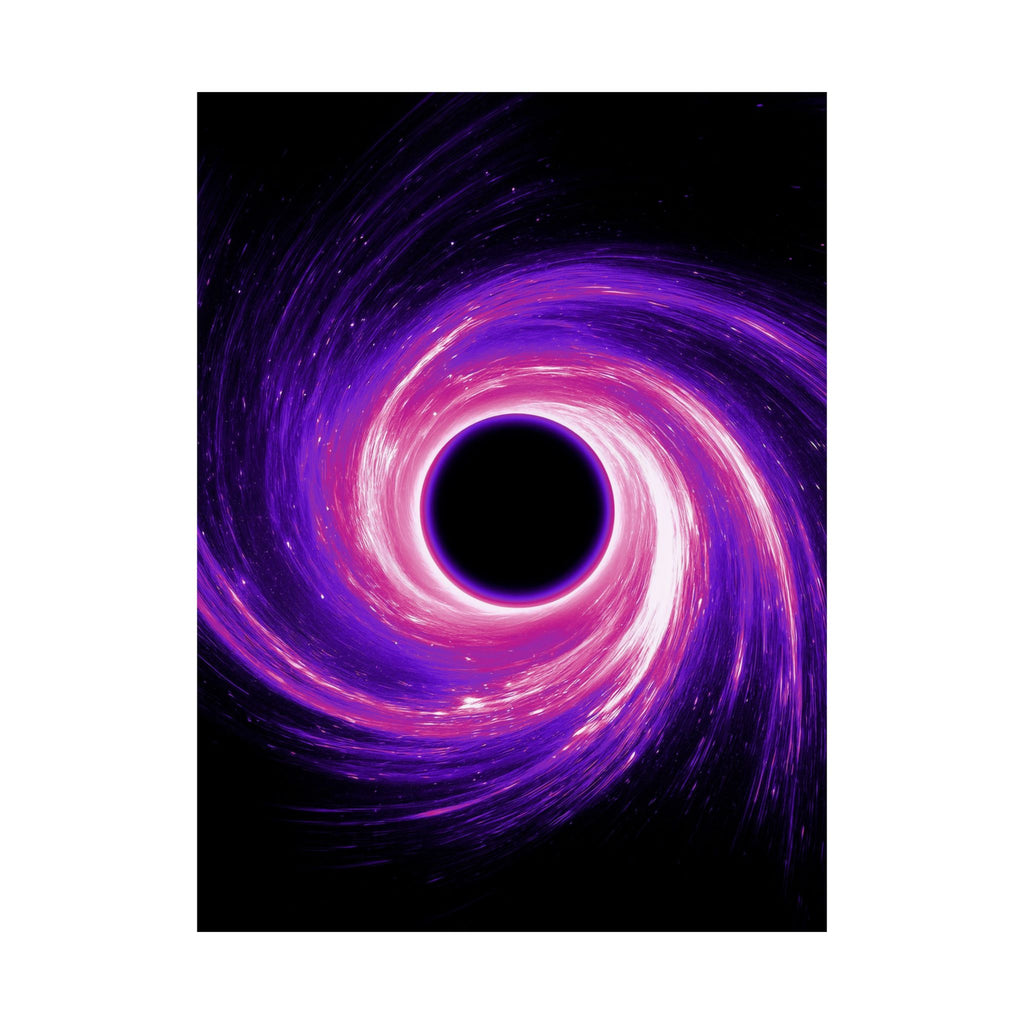 Purple Pink Wormhole Poster Print - Cosmic Vortex Art