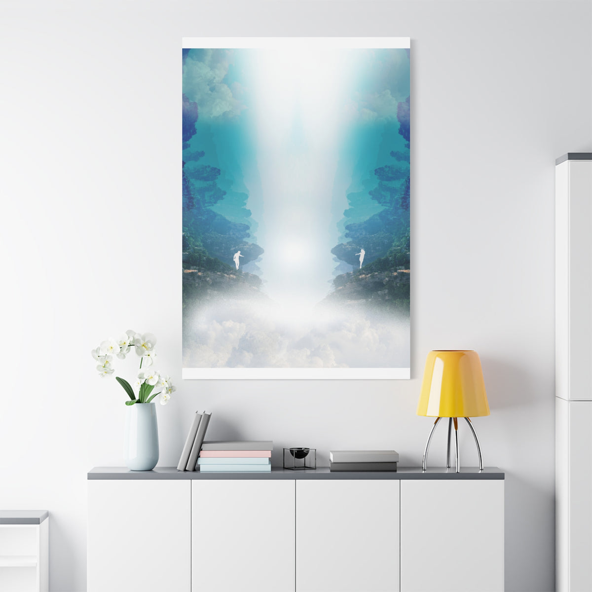 Lost Lovers Canvas Wall Art - Couple Surreal Landscape Decor
