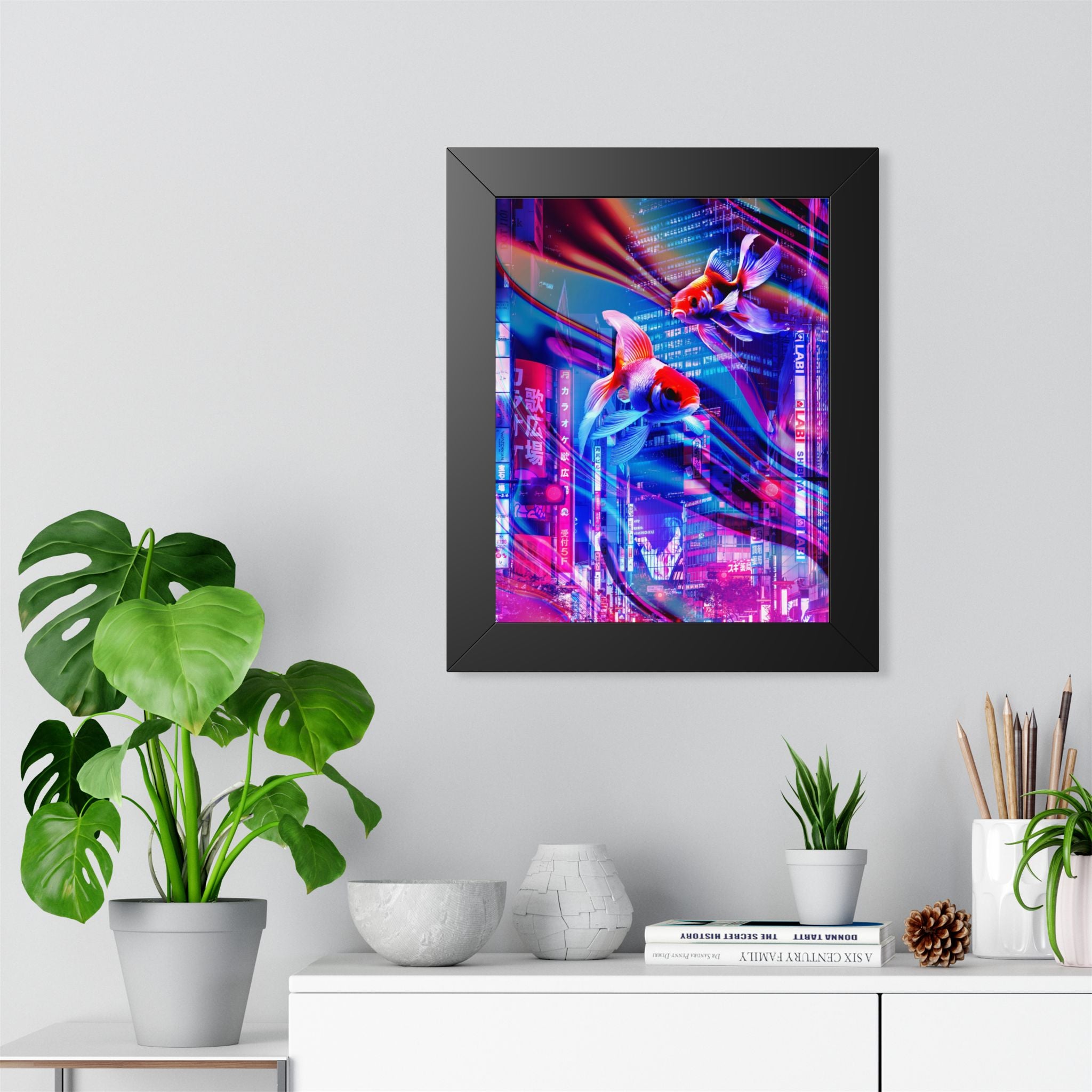 Japanese City Punk FX.2 Koi Attack Poster - Cybernetic Koi Special Edition