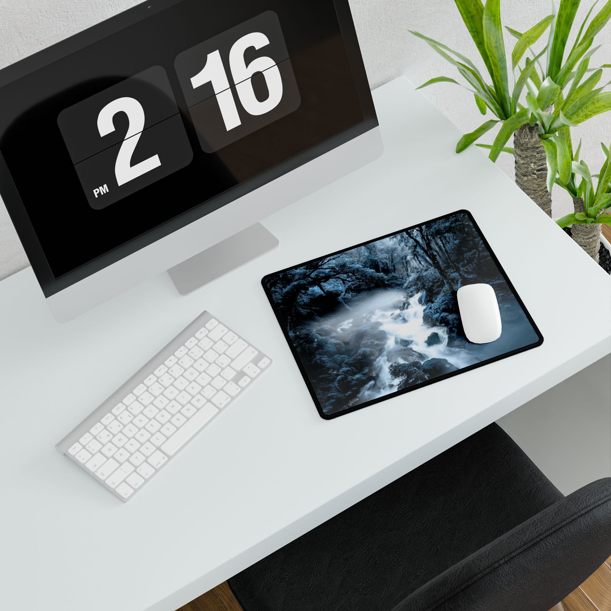 Frozen Forest Mouse Pad - Winter Landscape Desk Mat