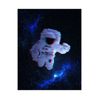 Scanline Spaceman Poster - Retro CRT Astronaut Art Print