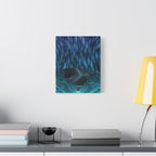 Cyber Wave Escape Canvas Art - Futuristic Neon Synthwave Decor